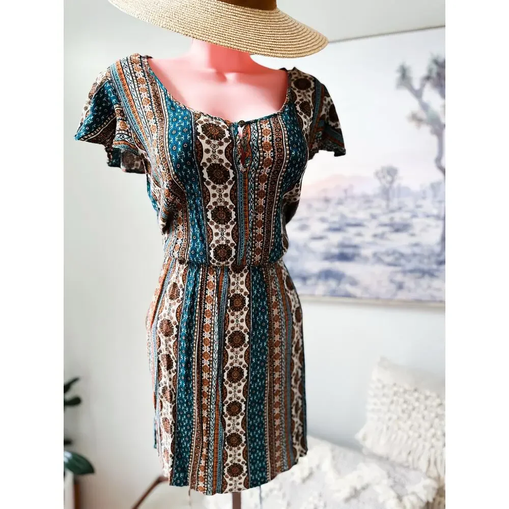 Desert Wanderings + Wanderlust earthy boho free spirited festival Mini Dress